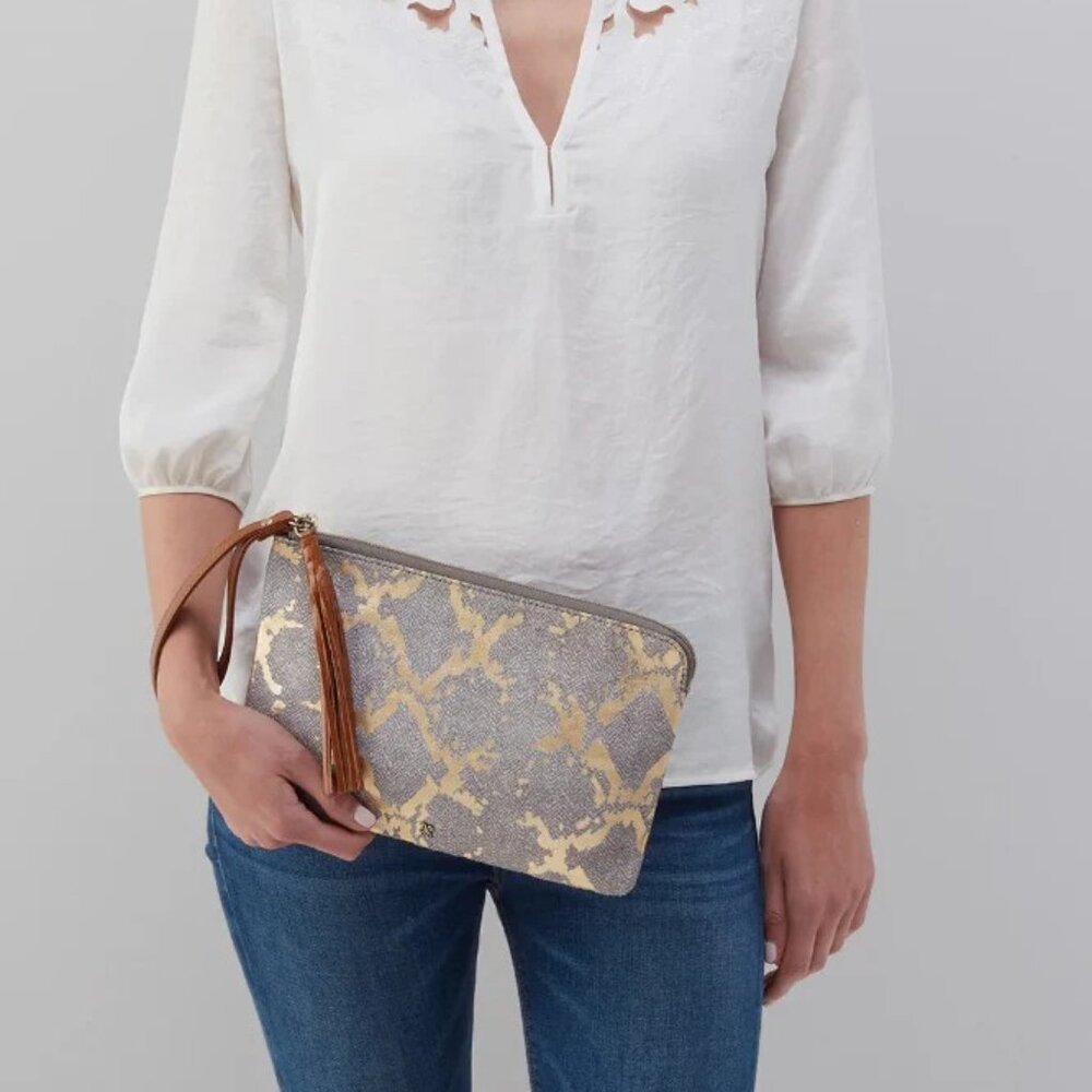 HOBO Leather Wayfare Wristlet Pouch For Women